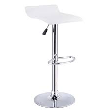 Amazon Com Costway Swivel Bar Stools Adjustable Pu Leather Backless Dining Counter Chair White Kitchen Amp Di Swivel Bar Stools Counter Chairs Bar Stools