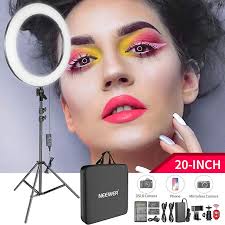 Amazon Com Neewer 20 Inch Led Ring Light Kit For Makeup Youtube Video Blogger Salon Adjustable Color Temperature Wit Led Ring Light Led Ring Youtube Makeup