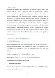 Larger businesses should also draw up a projected balance sheet. Asian Corner Asian Street Food Takeaway Business Plan