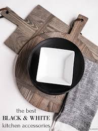 The Best Black And White Kitchen Accessories Taryn Whiteaker White Kitchen Accessories White Kitchen Black Decor
