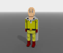 Just Voxel Model For Anime One Punch Man One Punch Man One Punch Man