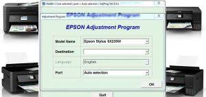 Windows 7, win vista, win xp. Epson Stylus Sx235w Adjustment Program