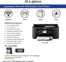 The drivers permit all linked parts and other attachments to execute the intended tasks according to the. Amazon Com Epson Expression Home Xp 4100 Wireless Color Printer With Scanner And Copier Office Products