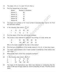 Some quite tricky maths here for children aged 10 to 11. Cbse Class 10 Mental Maths Statistics And Probabilty Worksheet