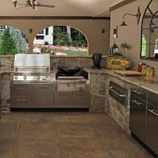 A Combination Of Masonry And Built In Stainless Steel Cabinets By Danver Keep This Outdoor Outdoor Kitchen Cabinets Outdoor Kitchen Appliances Outdoor Kitchen