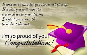 It is not easy to chase your dreams, not easy to achieve success; Graduation Wish For My Son