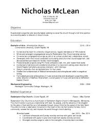 nic mclean worship resume