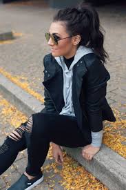 Kendall Jenner Inspiration 3 Shop This Look Now Ready For Anything Black Leather Jacket Z Sup Stylish Spring Outfit Fashion Leather Jacket Outfits