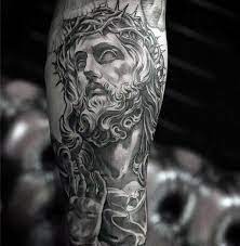 50 Jesus Unterarm Tattoo Designs Fur Manner Christus Tinte Ideen Mann Stil Tattoo Forearm Tattoo Design Tattoo Designs Men Forearm Sleeve Tattoos