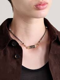 MARIE LICHTENBERG Baby Locket 14-karat gold, enamel, ruby and pearl  necklace | NET-A-PORTER