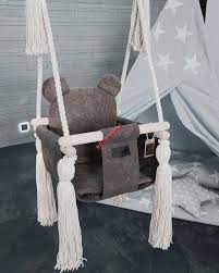 (14) ab 170,00 € kostenloser versand. Kinderschaukel Fur Innen Braun Grau Banaby De