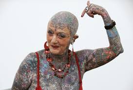 In most cases, this tattoo has a white dove holding a green leaf. World S Most Tattooed Female Senior Citizen Isobel Varley Dies