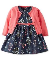 Carter S Baby Girls 2 Piece Dress Cardigan Set Reviews Kids Macy S Baby Girl Dresses Carters Baby Girl Girl Outfits