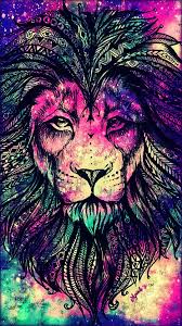Abstract Lion Iphone Wallpaper Hd Wallpaper Colorful Lion Lion Wallpaper Animal Wallpaper