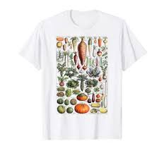 Kitchen Vegetable Identification Reference Chart Botanical T Shirt
