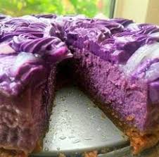 No Bake Ube Cheesecake With Macapuno Easy To Make Without An Oven Even Your Kids Can Hel Ube Cheesecake Recipe Sweet Potato Cheesecake Filipino Food Dessert