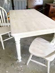 Bright green kitchen chairs around a white table. White Washed Maple Table Entri Ways Refurbished Table Whitewash Dining Table White Wash Table