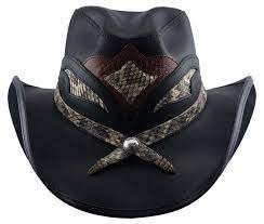 Storm Leather Western Style Hat Leather Cowboy Hats Cowboy Hats Leather Hats