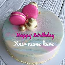 Birthday Cake Pictures Free With Name Beautiful Pink Donuts Birthday Cake With Your Name Print Name On Elegant Birthday C Happy Birthday Cakes For Women Donut Birthday Cake Birthday Cakes For Women