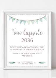 Boho Baby Time Capsule Zeichen Zum Ausdrucken Baby Boy Baby Shower Time Capsule Karten Feder Time Capsule Baby Time Capsule Baby Shower Fun Green Baby Shower
