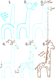 How to draw a giraffe step by stephow to draw a giraffe for beginners,how to draw a giraffe step by step easy,how to draw a. Big Guide To Drawing Cartoon Giraffes With Basic Shapes For Kids How To Draw Step By Step Drawing Tutorials
