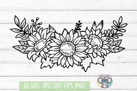 Free Free 251 Silhouette Sunflower Border Svg SVG PNG EPS DXF File