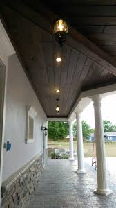 Tounge And Groove Wood Porch Ceiling Porch Ceiling Porch House Plans Porch Ceiling Lights