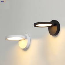 Iwhd Round White Modern Led Wall Lamp Beside Bedroom Bathroom Mirror Light Home Lighting Nordic Black Wall Lights Fixtures Led Indoor Wall Lamps Aliexpress