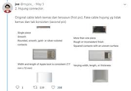 .muda nak gajet terkini.nak iphone, ipad dan ipod.semuanya depa nak.si ayah la pening kepala nak cari mana duit nak belikan semua gajet tu. Cara Nak Tahu Cable Iphone Korang Tu Original Ke Tak Remaja