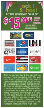 Free electronic gift card delivery customers can purchase electronic gift cards on the chipotle website. Stop Shop 15 Shopping Credit With 100 Gift Card Purchase Giant Martin S 5x Fuel Points 8 11 8 24 Doctor Of Credit