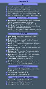 Types Of Sets Null Finite Singleton Sets Concepts Videos And Examples