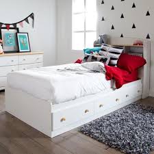 South Shore Summertime 3 Drawer Twin Size Storage Bed In Pure White 3263080 The Home Depot