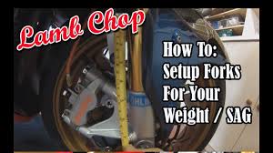 how to setup motorcycle suspension fork preload adjustment sag