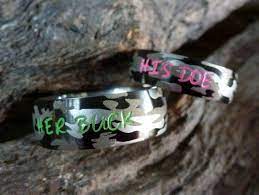 His Doe Her Buck Rings Camo Wedding Rings Camo Rings Buck Ring