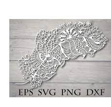 Zentangle Feather Svg Peacock Feather Svg Etsy Flower Svg Files Mandala Feather Flower Svg