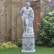 A yard sign will make sure friends don't get lost in the weeds. Large Antique Hercules And Plinth Cast Stone Garden Ornament Statue Onefold Uk Ebay