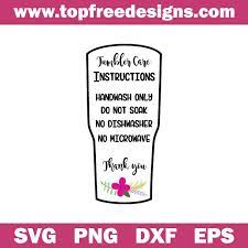 We have more than 400 free birthday cards. Free Tumbler Care Instructions Svg Topfreedesigns