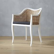 Tayabas Cane Side Chair With Black Cushion Side Chairs Rattan Chair Chair Cushions