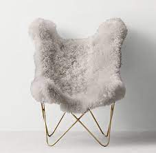 tye mongolian lamb butterfly chair light aged brass butterfly chair butterfly chair living room chair