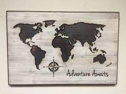 Personalized Wedding Gift Family Name Sign Wedding Guestbook Idea Carved World Map Map Wall Art Rustic Wood Wall Art Anniversary Gift In 2021 Baby Room Diy World Map Wall Art Diy