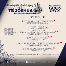 We know you are … Tb Joshua Burial Schedule Evelyn Joshua Spiritual Leader Tori Synagogue Church Give Update Bbc News Pidgin