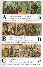 The alphabetical order of the letters separates the consonants and vowels. Jf Ptak Science Books Occupational Alphabet Ca 1850