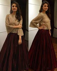Fatimabi Plus Size Fashion Indian Bolloywood Brown Gherdaar Party Lehanga Dress Fashion Indian Fashion Dresses