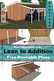 How To Build A Lean To Addition Free - Pdf Download | Howtospecialist - How  To Build, Step By Step Diy Plans