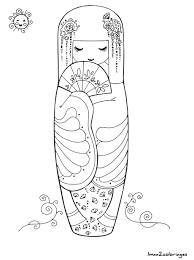 Coloriage De Poupee Japonaise Kokeshi Numero 20 A Imprimer Poupee Japonaise Coloriage Poupees Kokeshi