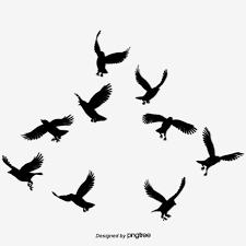 Black Birds In Painting Black Vector Birds Simple Birds Black Birds Silhouette Flying Birds Ilustracao