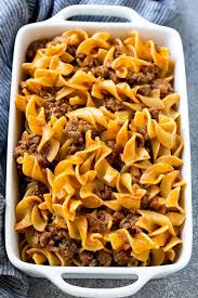 Ground Beef And Egg Noodles Tossed In Tomato Sauce Inside A Baking Dish Beef Noodle Casserole Beef And Noodles Noodle Casserole