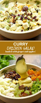 Curry Chicken And Grape Salad Recipe Chicken Curry Salad Salad Recipes Grape Salad