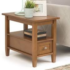 Wyndenhall Norfolk Solid Wood 14 Inch Wide Rectangle Rustic Narrow Side Table 14 Inches Wide Honey Brown In 2020 Narrow Side Table Simpli Home Side Table Wood