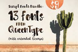 Plus, i share a great font pairing tool and font pairing generator! Script Fonts Bundle 13 Fonts From Queentype With Extended License Only 9 Mightydeals